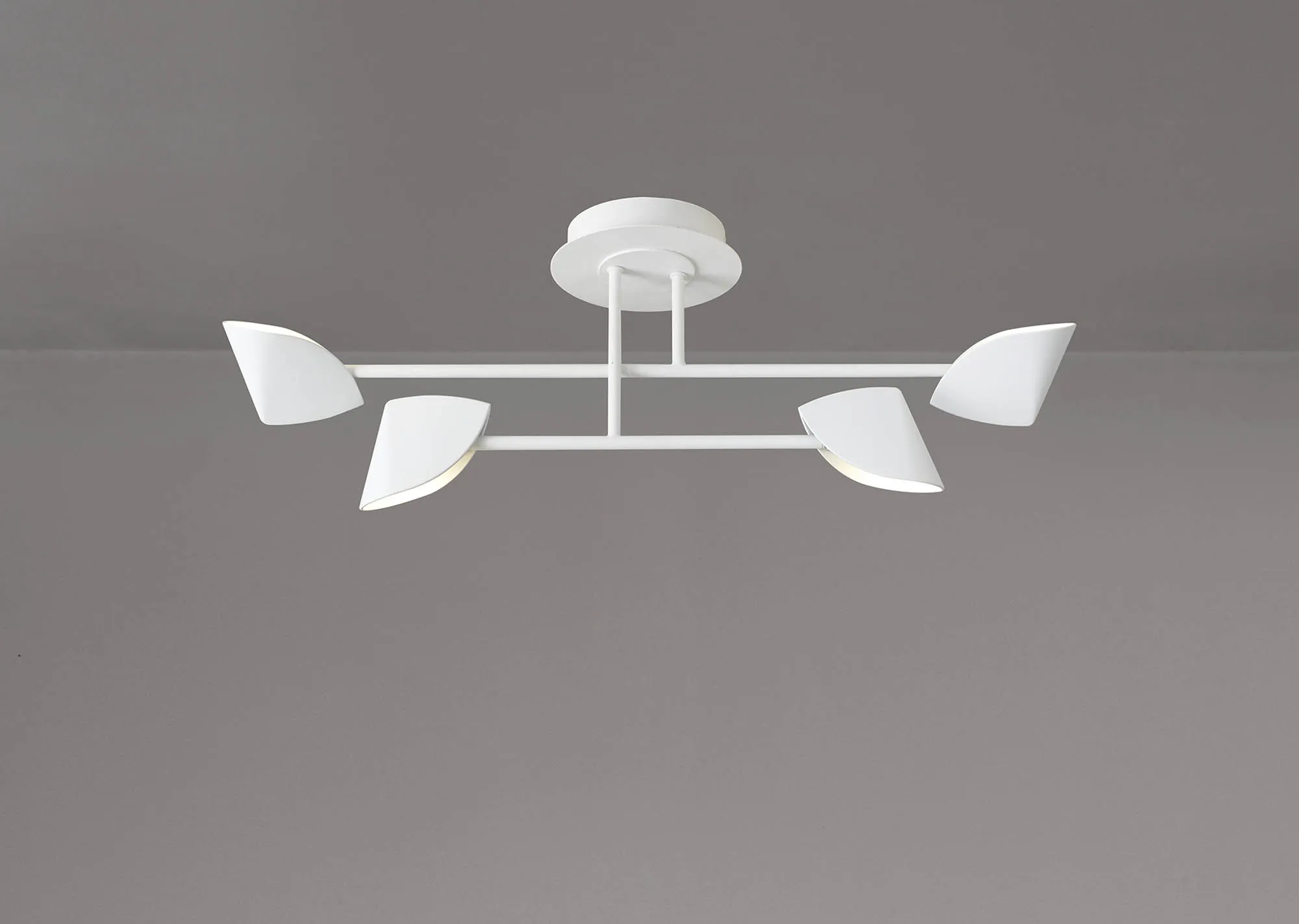 Capuccina White Ceiling Lights Mantra Semi Flush Fittings